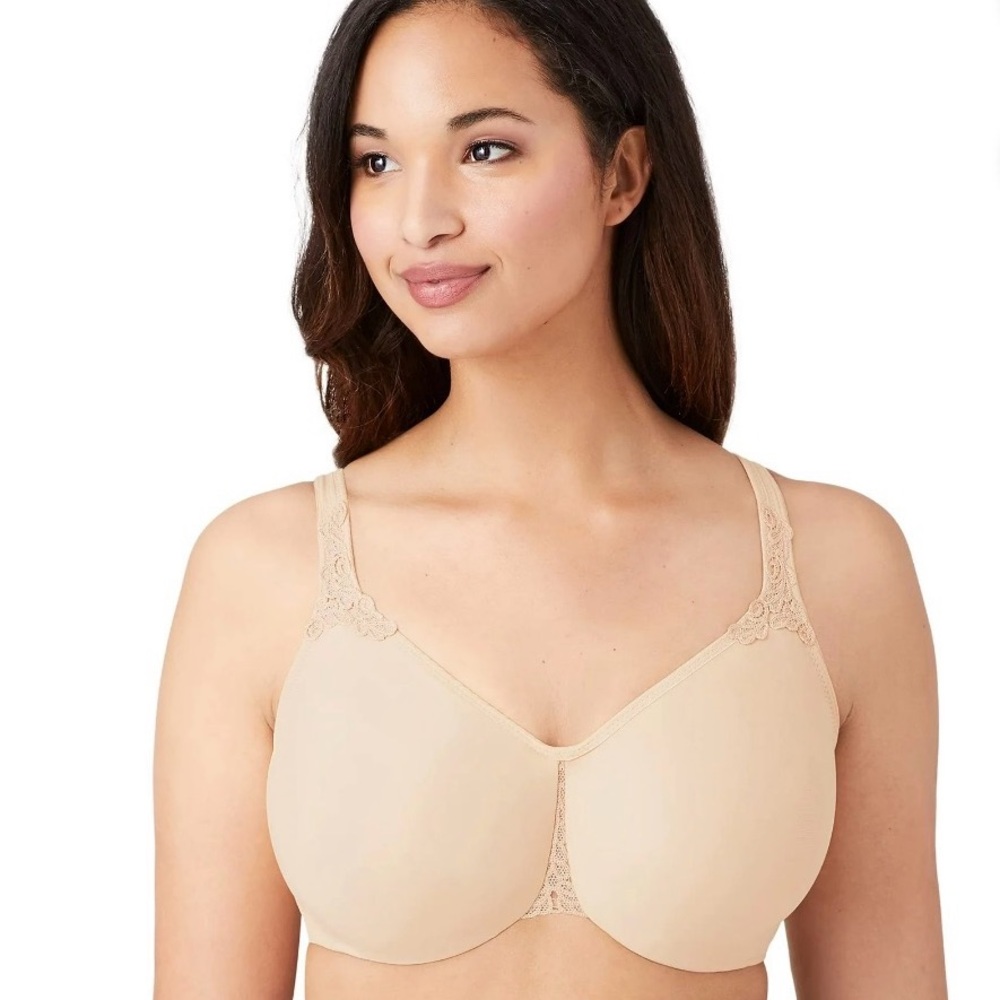 Wacoal womens Bodysuede Ultra Full Figure Seamless Underwire Bra, Sand, 36DD